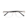 Rectangle Bifocal Reading Glasses in Silver/Black by Readers.com | The