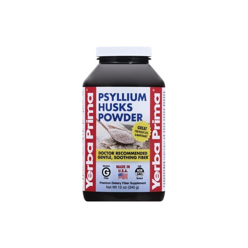 Yerba Prima Psyllium Husk Powder 1 Ounce Natural Dietary Fiber