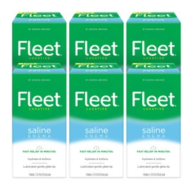Fleet Laxative Saline Enema for Adult Constipation, 4.5 Fl Oz (Pack of 6)
