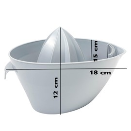 KADAX Manual Plastic Lemon Squeezer, Fruit Juicer, Heavy Duty Orange Juicer, Oval Press for Fruit, Universal Hand Press, Fruit Juicer (Light Grey)