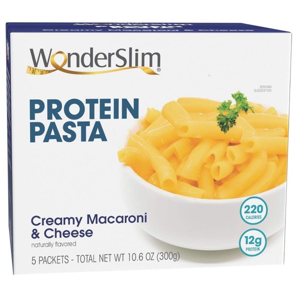 WonderSlim Protein Pasta, Macaroni & Cheese - 0g Trans Fat, 220 Calories, 12g Protein (5ct)