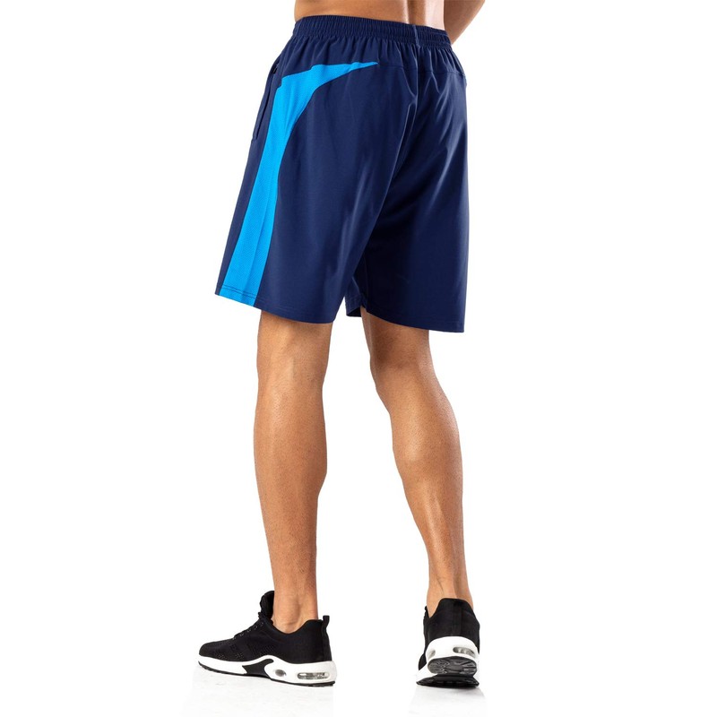 HMIYA Men's Sports Shorts, Quick-Drying Shorts with Zip Pocket, navy