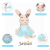 JUSTQUNSEEN Ballerina Doll Handmade Stuffed Animal Bunny Stuffed Animal Bunny