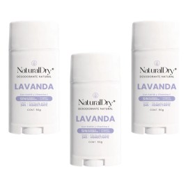 Desodorante Mujer NaturalDry En Barra Natural - Lavanda 3 unidades