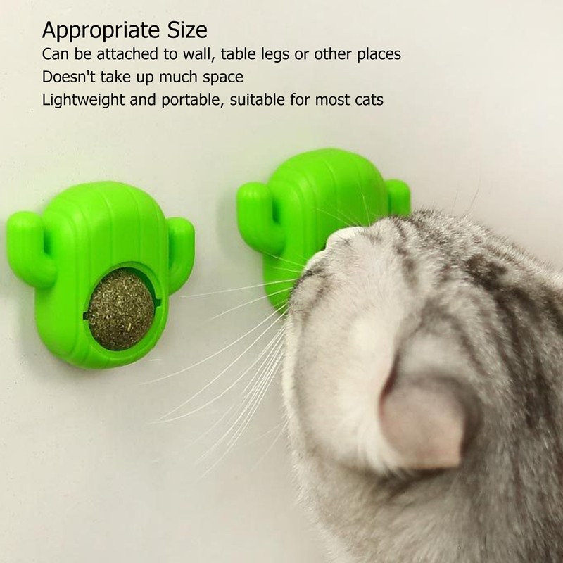 Wall Catnip Toy Teeth Cleaning Dustproof Adhesive Interactive Cat Chewing