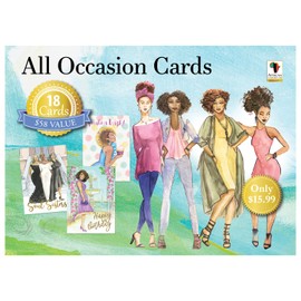 African American Expressions - All Occasion Boxed Card Assortment, Phenomenal Women, Box of 18 Cards, 5 x 7 Inch, AOAB-820 (Phenomenal Women)