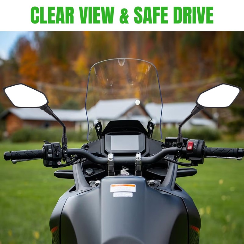 CICMOD Motorcycle Mirrors Rear View Side Mirror for Scooter, ATV,