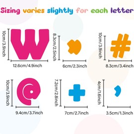 260 PCS Bulletin Board Letters for Classroom 4” Letters Combo Pack Set Colorful Rainbow Classroom Decorations Alphabet Numbers Symbols Letters for Bulletin Board Cutouts Card for Classroom Decor