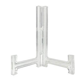 Wanizo L4 Plate Stand (for plates with a diameter of 5.5 - 7.1 inches (14 - 18 cm), Frame Stand, Display Stand, Photo, Clock, Art Board, Acrylic, Made in Japan (L4, Transparent)