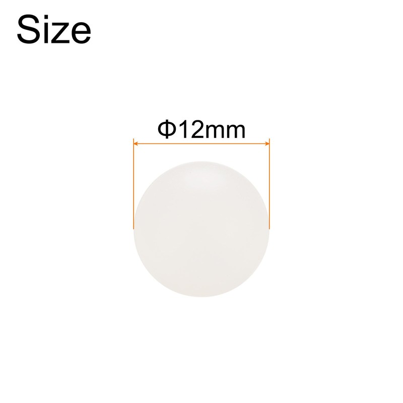 sourcing map 50pcs PP Plastic Bearing Balls 12mm Solid Plastic