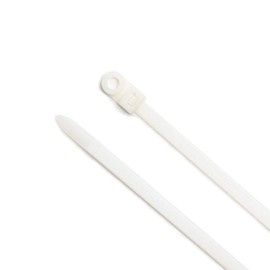 ZipTie.com 12-inch Natural Screw Mount Cable Tie, 120-lb Tensile Strength, 100-Pack