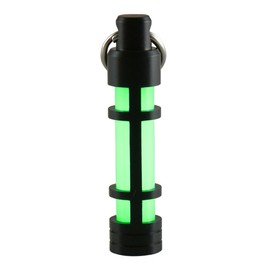TEC Accessories - Embrite Glow Fob - Black Anodized Aluminum - Green Embrite Pellet - Glow in the Dark Keychain Accessories - Everyday Carry Key Fob Keychain for Indoor and Outdoor Use