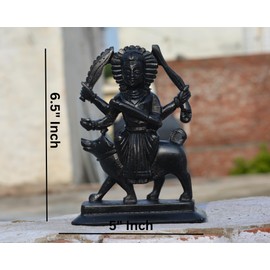 Lord Kaal Bhairav Hindu Deity God Religious Statue Marble Kaal Bhairav Statue Diwali 6"inch | Batuk Bhairav Bhagawan Tantra Siddhi Idol Mahakal Tantric Avatar Maha Kaal Bhairo Murti for Pooja Mandir
