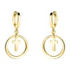 SOFIA MILANI - Women's Earrings 925 Silver Cross Circle Hoop