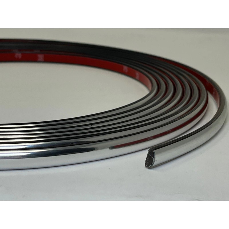 Trim-Gard 7/16" x 50' Chrome Half Round Wheel Well Molding