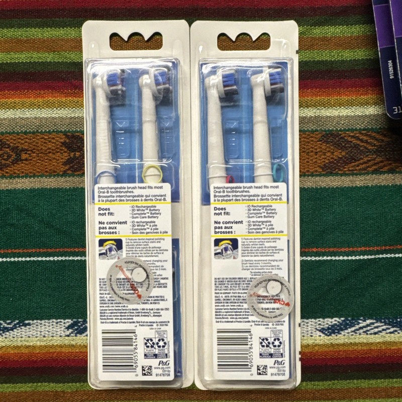 Oral-B 3d White Electric Toothbrush 3 Replacement Brush Heads, 2-Pack,