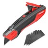 HAUTMEC Heavy Duty Self-Retracting Utility Knife, Safety Box Cutter with
