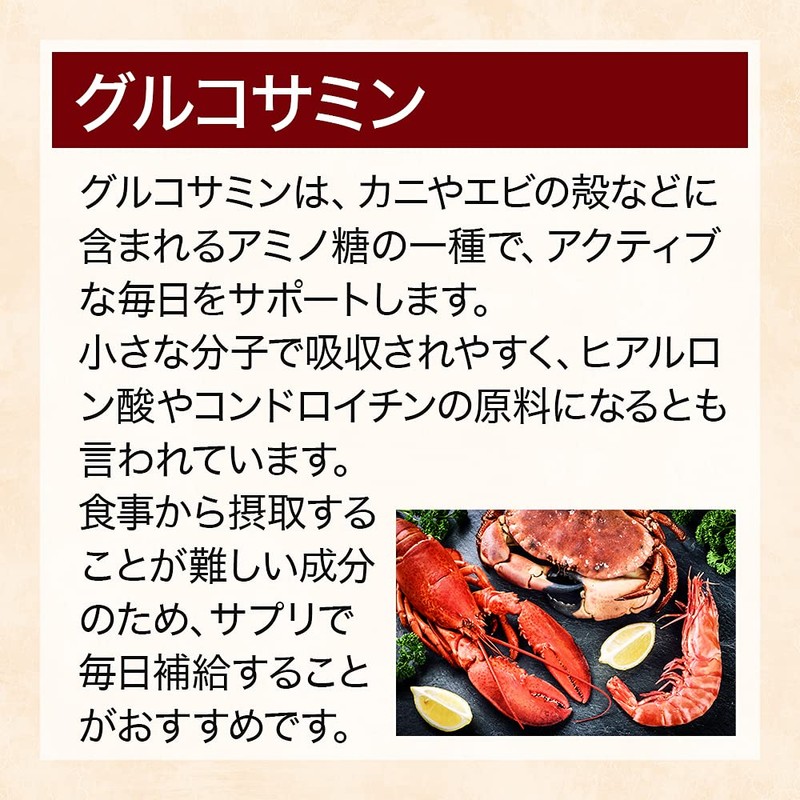 【リプサ公式】 グルコサミン＋コンドロイチン 約3か月分 C-221 ヒアルロン酸 サプリメント