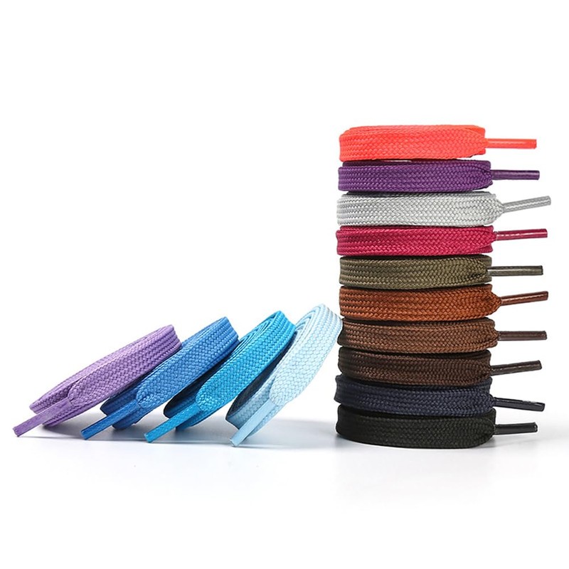 [Sechunk] Flat Shoelace Set, 1 Pair, 29 Colors, 12 Lengths,