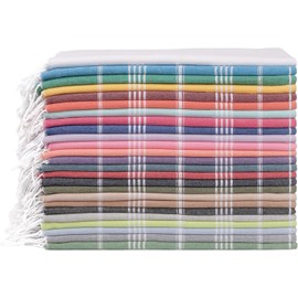 HAVLULAND Turkish Beach Towels Oversized, 100% Cotton Bulk Large Bath Pool Towel Quick Dry Absorbent Sand Free Light Weight Travel Blanket Summer Essentials Clearance (16, Multicolor)