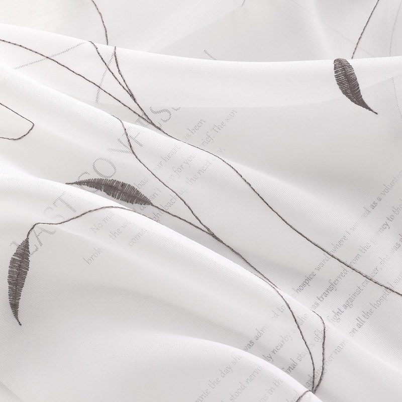 Yujiao Mao pack of 1 voile embroidered tie-top roman blinds,