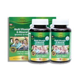 Evergreen Multivitamin & Mineral 1450mg x 180 tablets (6 months supply) 2 bottles / 에버그린 멀티비타민 앤 미네랄 1450mg x 180정(6개월분) 2병