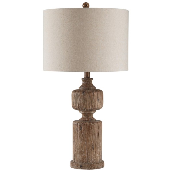 Signature Design by Ashley Madelief 28.75" Faux Wood Resin Table Lamp, Brown