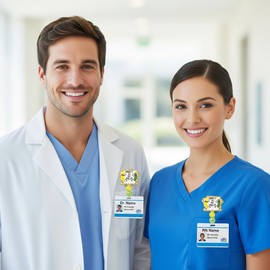 Funny Badge Reel,Retractable Acrylic Alligator Badge Clip,Holder Nurse Doctor Name Tag Badge Clip for Nurse Nursing RN CNA LPN Medical Worker & Office Staff (Shake it Till You Peel it)