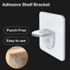 XATDOMESD 12 Pack Adhesive Shelf Bracket,Shelf Support Pegs for Shelves