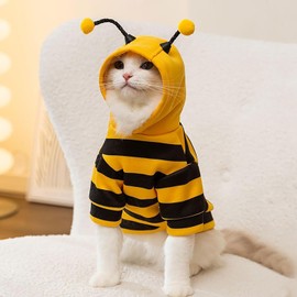 Disfraz abeja para mascota – Suéter polar con capucha, talla pequeña, estilo lindo