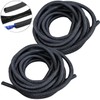 Callstel Cable Bundles: Set of 2 Self-Closing Woven Cable Sleeves,