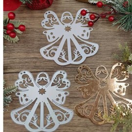Angel Christmas Snowflake Metal Die Cuts,Merry Christmas Angle Cutting Dies Cut Stencils DIY Scrapbooking Decorative Embossing Paper Party Wedding Card Making