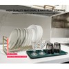 HAFUU Compact Dish Rack for Kitchen Counter Gold Plate Rack