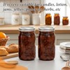 4 Pcs Amber Glass Mason Jars Set (2 x 16oz