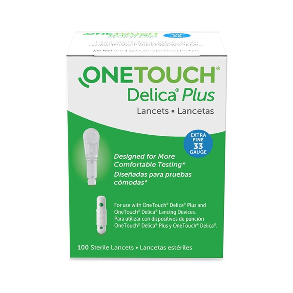OneTouch Delica Plus Lancets, 33 gauge - 100 ct