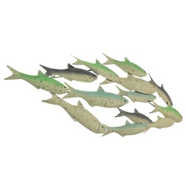 Chesapeake Bay Ltd 28 Inch Metal Tropical School Of Fish Wall Art Mounted Sculpture Hanging Home Decor Nautical Art