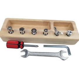 Wooden Screw Driver Board for Kids Basic Skills Development Educational Toy Materials Basic Skills Learning Toys for Children