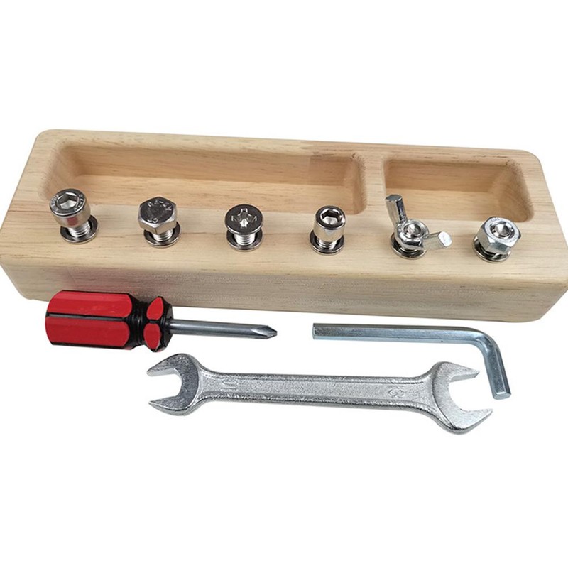 Wooden Screw Driver Board for Kids Basic Skills Development Educational