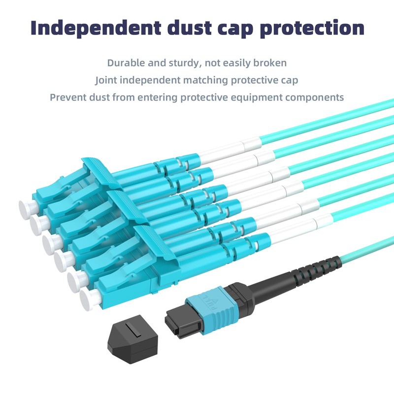 2M MPO/MTP to 8 x LC (4 Duplex) 8 Strands