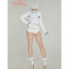 Mobbunny Women's Anime Cosplay Costume Fluffy Romper Onesie Pajamas White