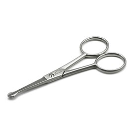 Mont Bleu Ear & Nose Hair Scissors, Straight Blades, Carbon Steel, Made in Italy
