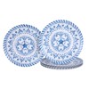 Yinshine Melamine Plates Set,10.75 Inch Dinner Plates Set, 6pcs Blue