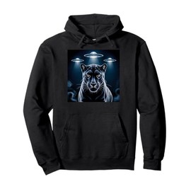 Kid Black Panther Selfie with Alien UFOs Black Panther Party Pullover Hoodie