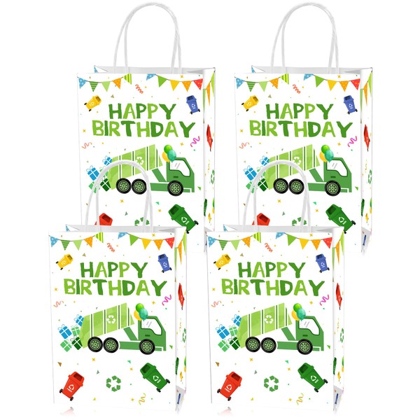 16 Pcs Garbage Truck Birthday Goodie Bag,Garbage Trash Truck Bday