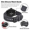 BISONSTRAP Silicone Watch Bands, Slim Watch Straps with Quick Release,
