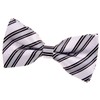 Retreez Men Woven Pre-tied Bow Tie Preppy Stripe 13 cm