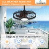 BvenuBigLite Outdoor Ceiling Fan with Lights: 20" Waterproof Plug-in Ceiling