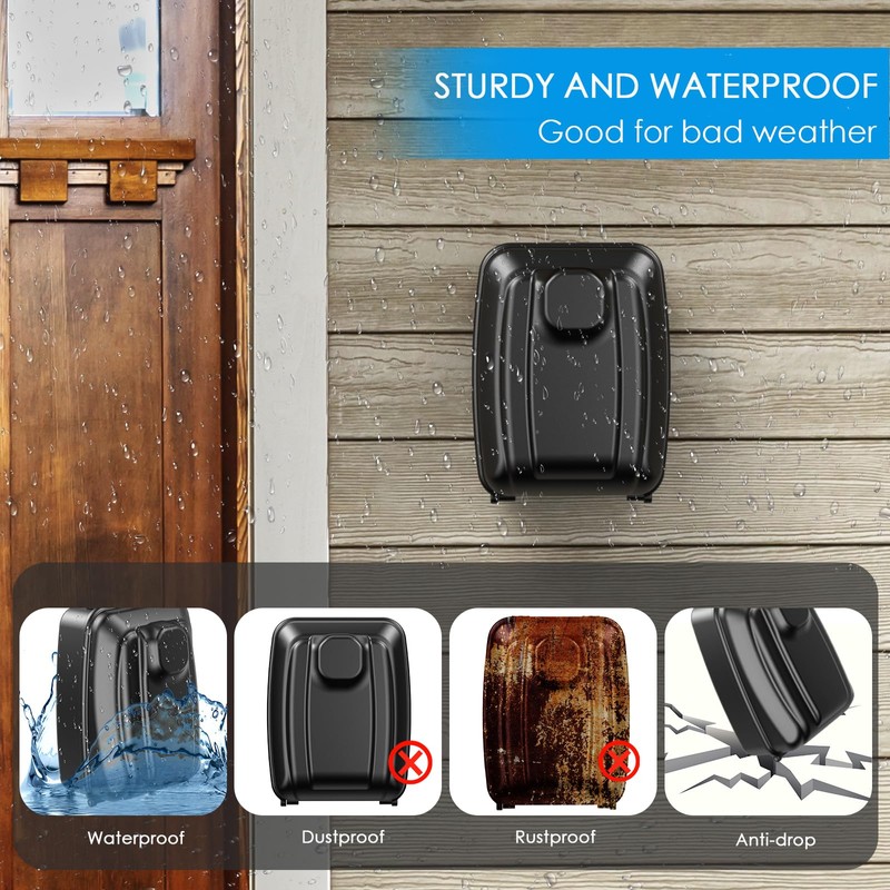 AMIR Key Lock Box for Outside, Wall Mounted Lockbox for