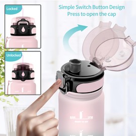 Vikaster Flasche, Trinkflasche 1.5l, Große trinkflasche, Trinkflasche Kohlensäure Geeignet, Trinkflasche auslaufsicher, Sportflasche für Fitness, Outdoor