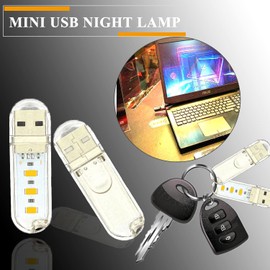 DaFuRui 12 piezas 4 tipos de llavero de luz USB superbrillante LED mini puerto USB luz nocturna portátil para luz de teclado de ordenador portátil